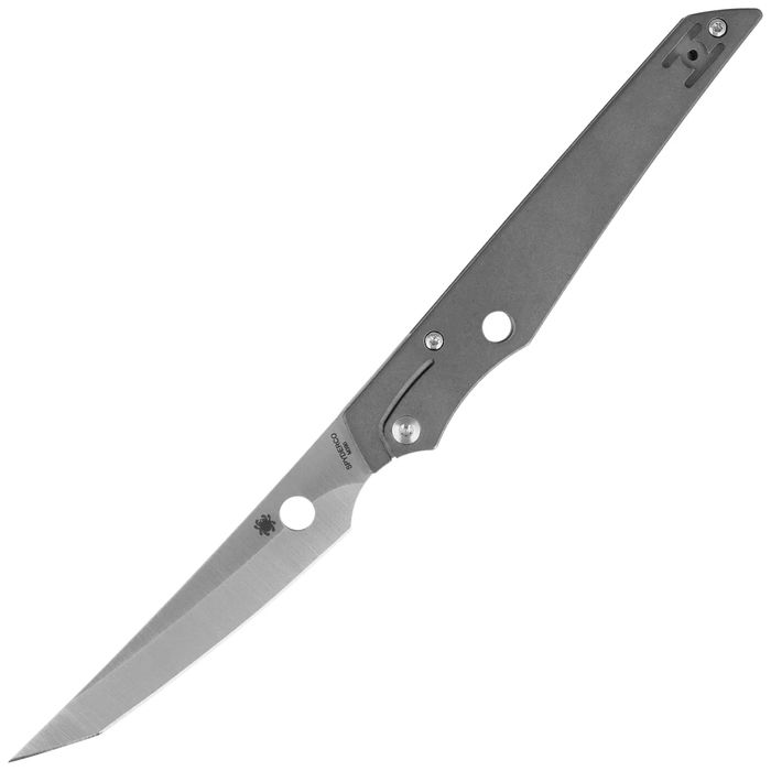 Nóż składany Spyderco Cobol Gray Titanium, Satin M390 by (C273TIP)