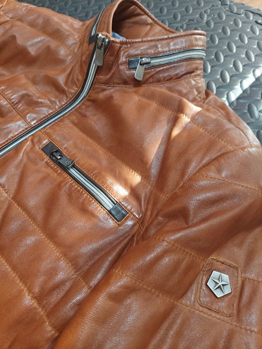 Kurtka skórzana Milestone klasa premium nowa M