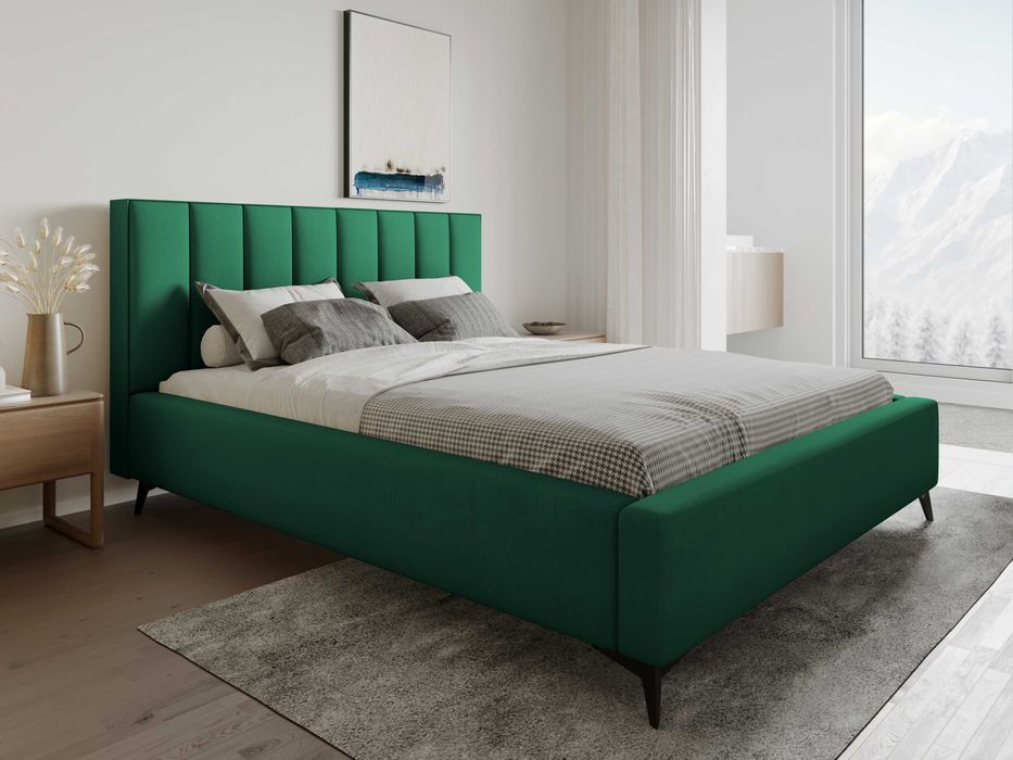 Łóżko Sypialniane z pojemnikiem + stelaż metalowy Berlin PRODUCENT