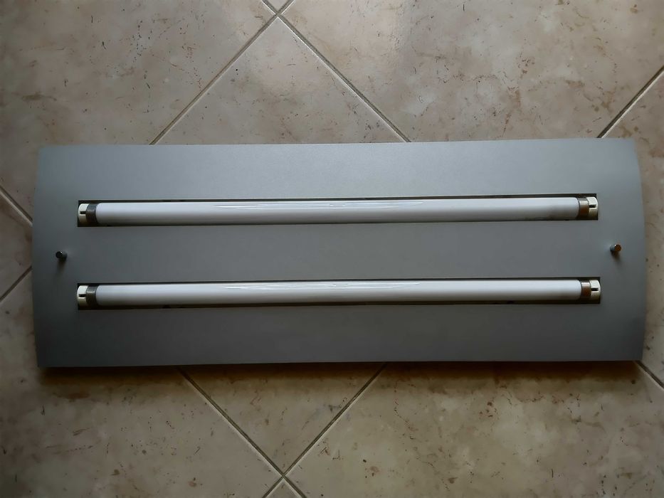 Candeeiro Painel para Teto de Cozinha Look Inox com Lâmpadas extra