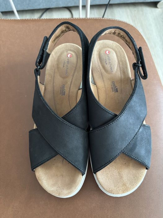 Sandały czarne Clarks 38