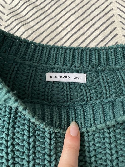 Sweter damski zielony sweterek Reserwed S