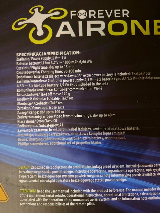 Dron Forever Airone 4k Uhd