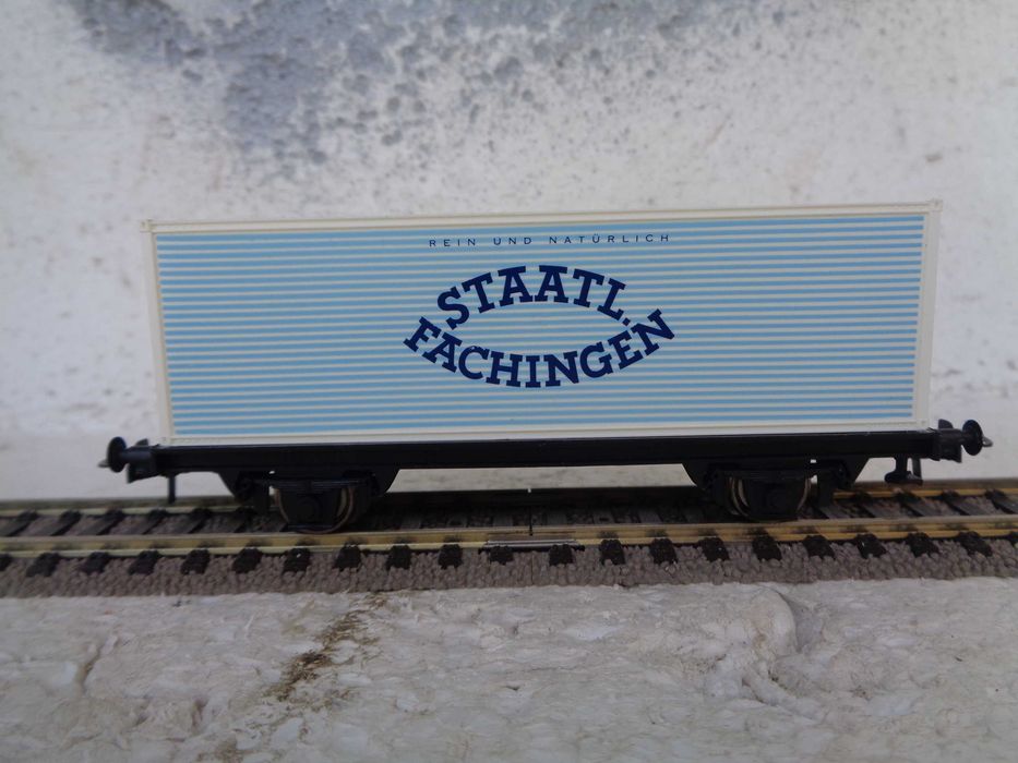 1:87 ROCO Vagão porta contentor Fachingen comboio novo