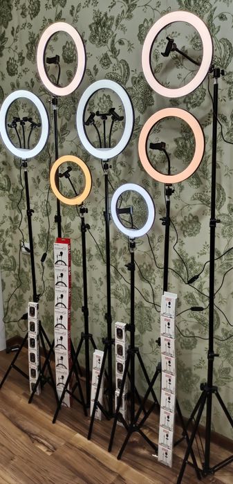 Набор блогера 6в1.Кольцевая лампа+Штатив 2м+Держатель+ВТпульт+Петличка