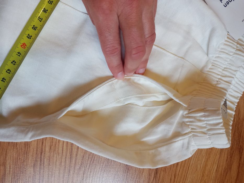 Spodnie H&M 36 lniane szeroka nogawka