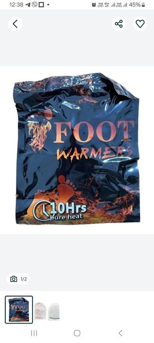 Устілки соляні каталітичні хімічні самогріви для ніг Foot warmers10пар