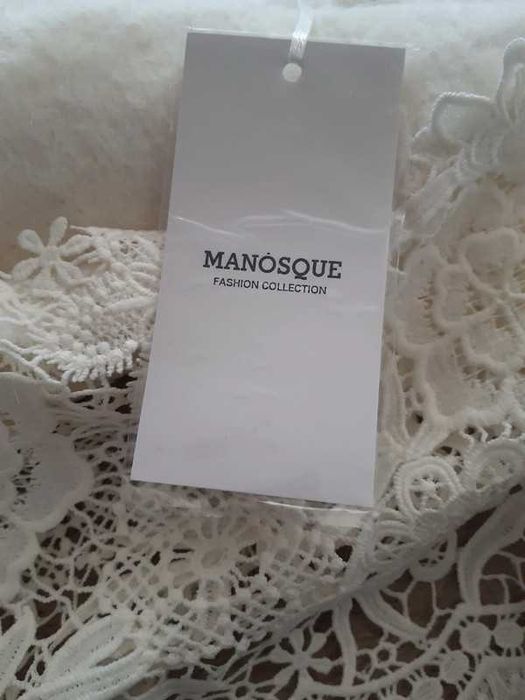 Włoski sweter premium oversize z koronką