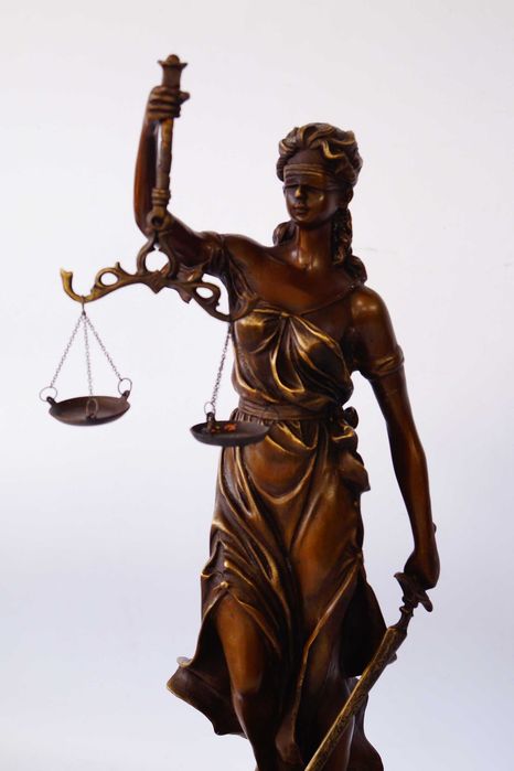 Figura z brązu rzeźba TEMIDA adwokat sąd duża 52 cm