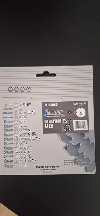 Tarcza makita 165x20