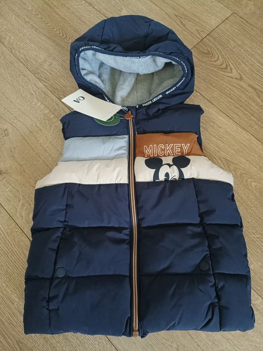 Nowy śliczny bezrękawnik, kamizelka chłopięca Myszka Miki C&A