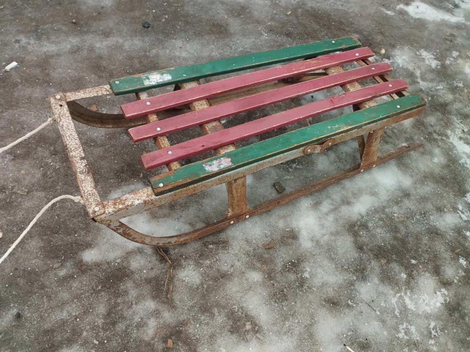 Санки без  спинки с верёвкой сани  для катания по снегу взрослых детей