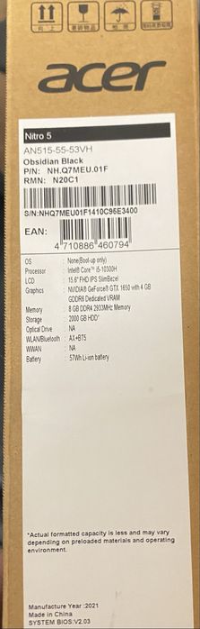 Acer Nitro 5 an 515-55