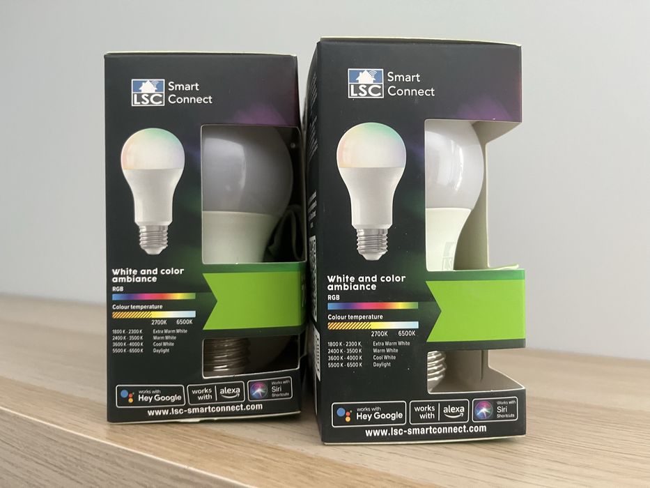 LSC Smart Connect Zarowka LED RGB Smart Wifi nowe x6 E27