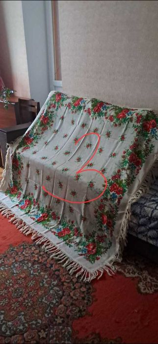 Хустка шерстяна нова 145х145