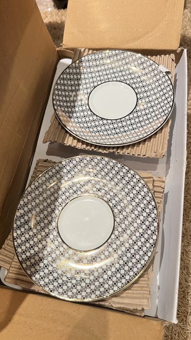 Porcelana Bogucice serwis do herbaty 6 osob muskat 0989 15 elementow