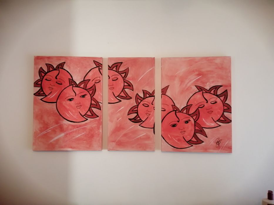 Tela pintada a mão como Nova.