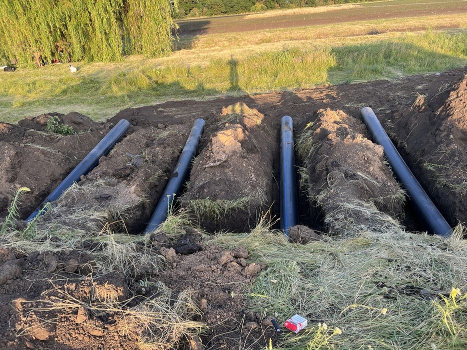 Замена водопровода канализации ( проколы под дорогой)