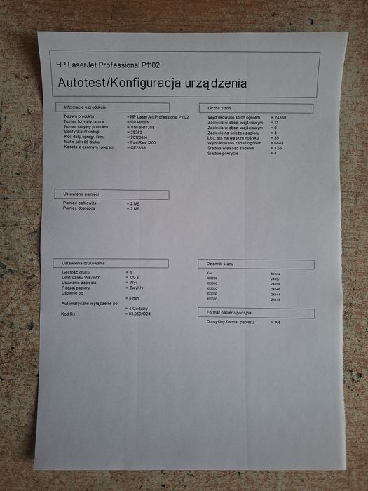 Drukarka Hp Laserjet P1102