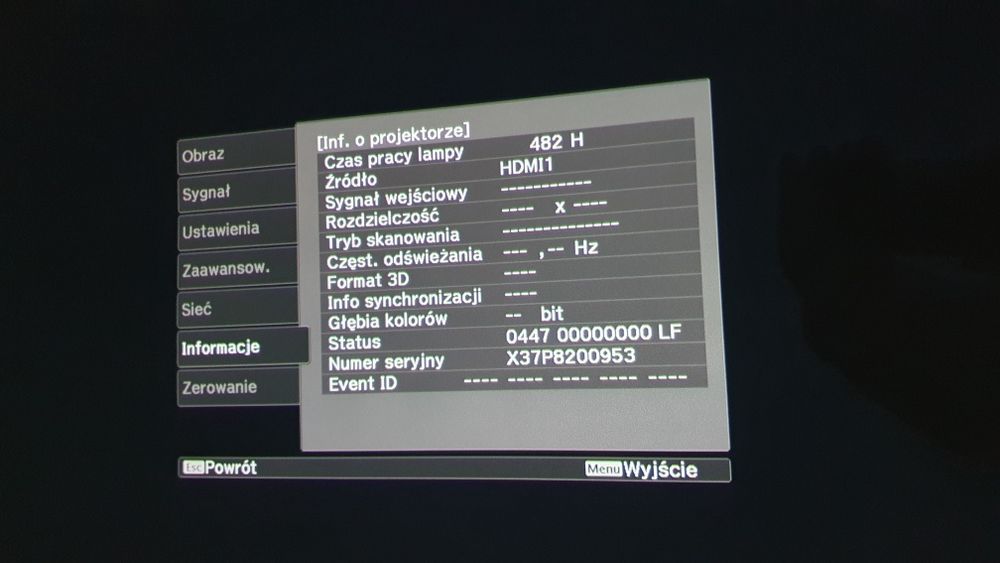 Projektor Epson EH-TW 6700. 3d full HD