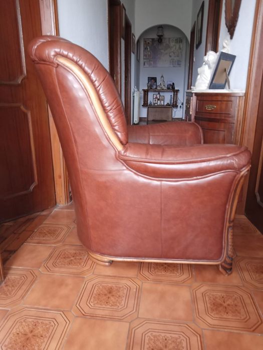 Sofa 1 lugar de cabedal