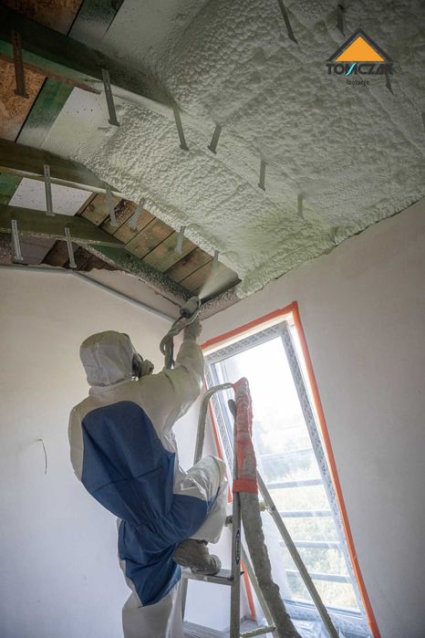 Piana PUR Wełna Celuloza Ocieplenie Domu Poddasza Stropu Ściany Hali