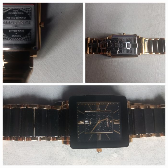 Relógio Lanso Diamond Black Ceramic Stainless Steel 304