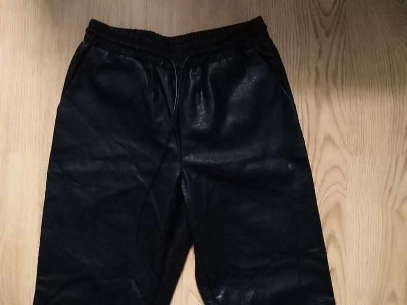 Nowe spodnie Vila 36 S 8 Woskowane luźne ekoskóra skaja czarne