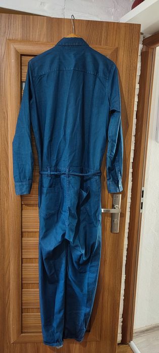 Mega jeansowy kombinezon rozm L -XL wymiary na fotkach