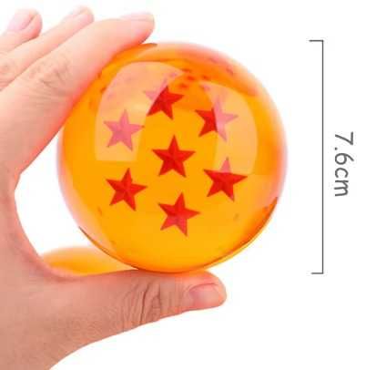 Dragon Ball Figura Ação Bola De Cristal com 7 estrelas Tamanho 7.6cm