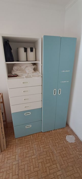 Roupeiro IKEA Azul Bebé