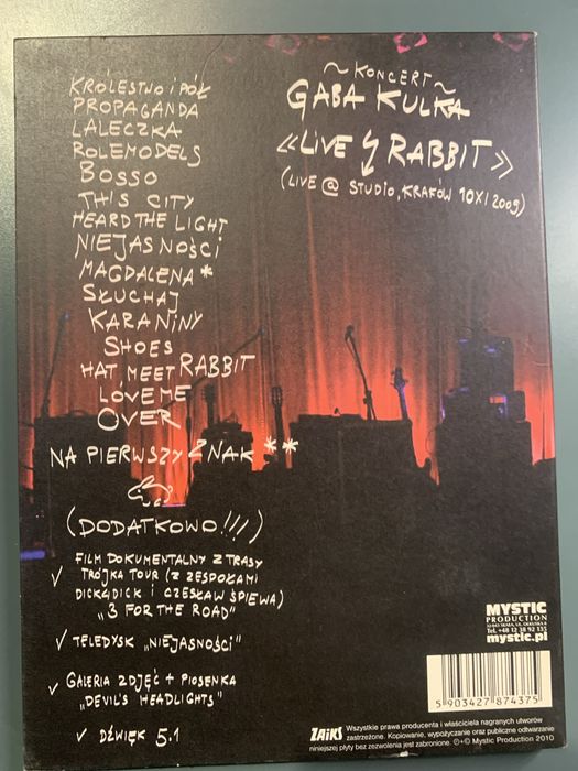 Gaba Kulka live rabbit 2005 DVD koncert