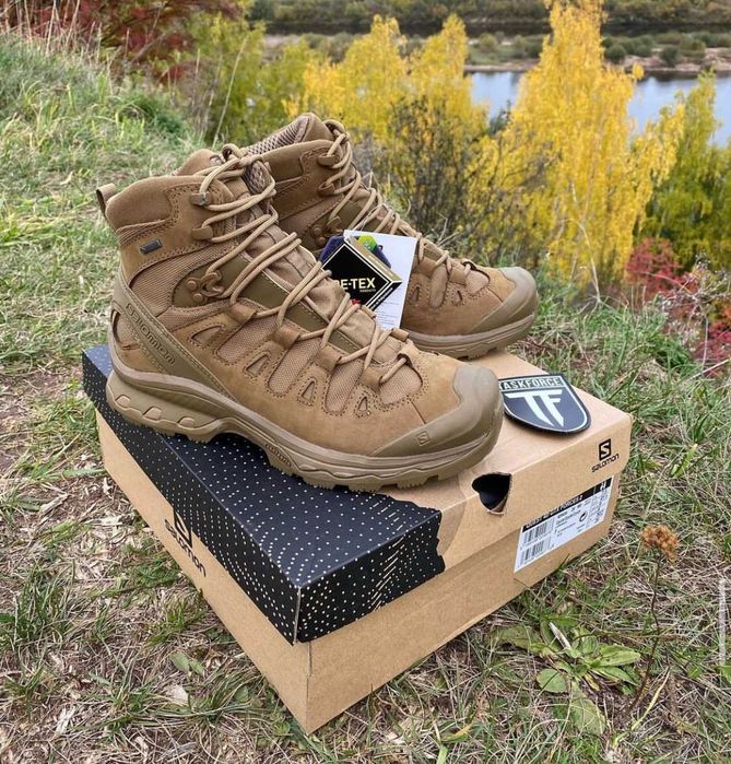 Salomon forces 2 quest 4d кайот новые коричневые берцы ботинки оригинал мембрана gore-tex непромокаемые