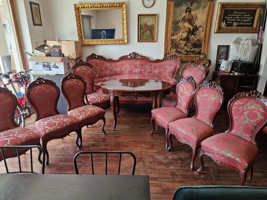 Zestaw mebli Ludwik Filip ludwikowski meble ludwikowskie