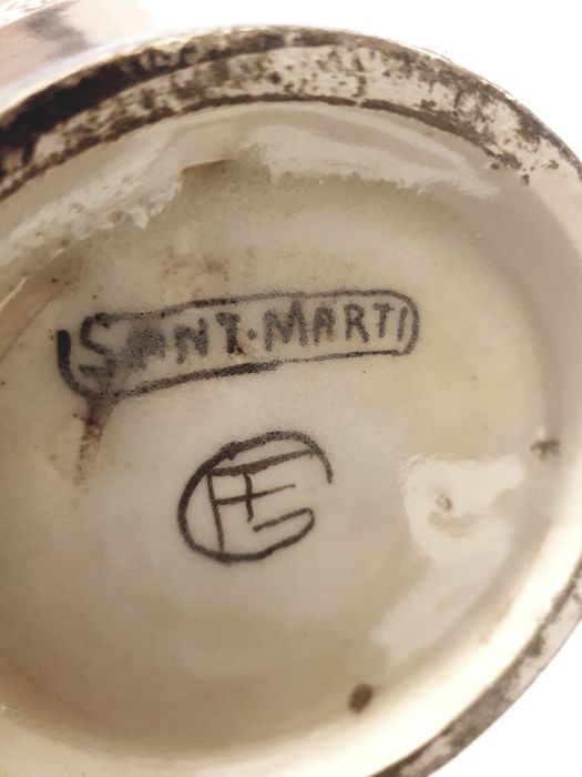 Grande vintage pé de candeeiro em cerâmica espanhola Sant Marti