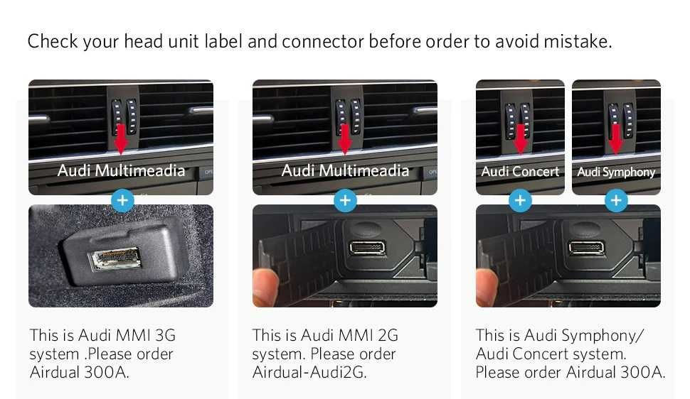 адаптер invery блютус A2DP аудіо для Audi Symphony/ Audi Concert