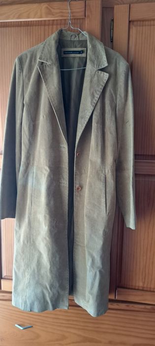 Casaco comprido pele porco