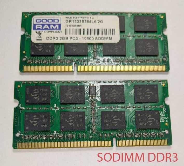 Оперативна пам'ять DDR2, DDR3, Sodim DDR3