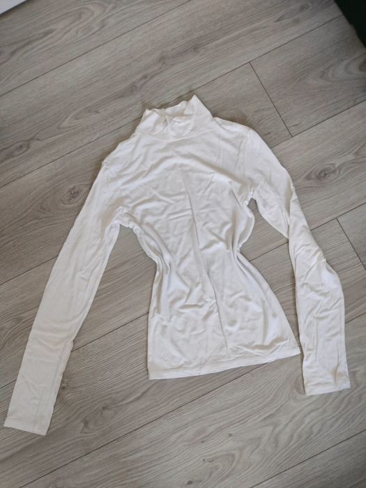 Półgolf biały damski Stradivarius S