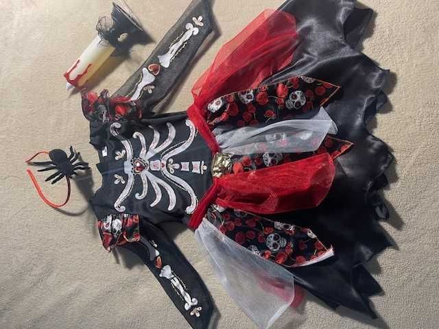 Strój karnawałowy - Dia de Muertos, kościotrup, Halloween, bal 3-4y