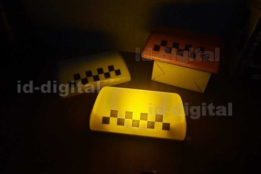 Шашка Таксі фішка Taxi акумуляторна бездротова з пультом ДК на акб led