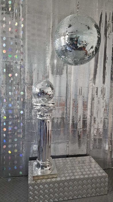 Kula disco 50cm i 30cm + stroboskop 2x kula lustrzana + stroboskop