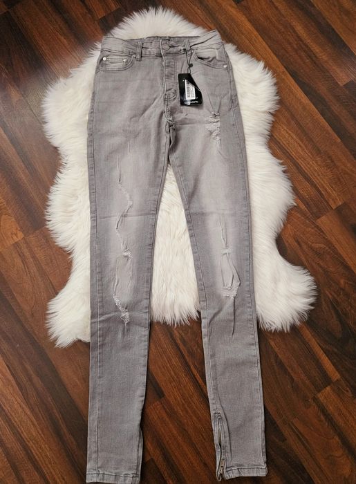 Spodnie jeansowe męske boohoo