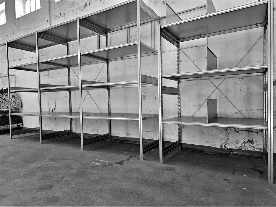 Regał Metalowy 82x200x306cm. Ocynkowany Półkowy Magazyn Garaż Piwnica