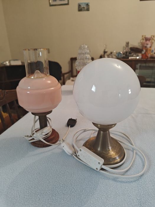 Lamparina e candeeiro antigo