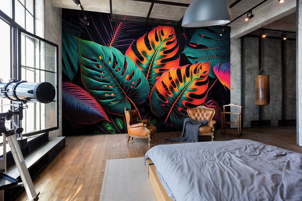 Tapeta, fototapeta Liście, monstera 3D