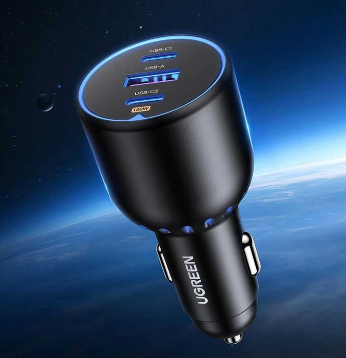 UGREEN 130W Автомобільний зарядний пристрій зарядка авто