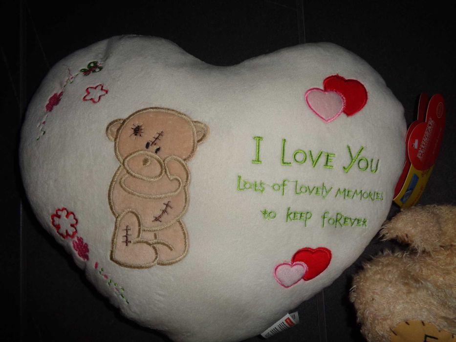 ELEFUN walentynkowy pluszak poduszka serce + MIŚ Teddy OKAZJA zestaw