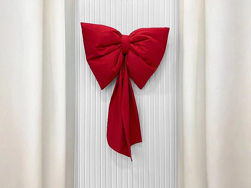 KOKARDA ŚWIĄTECZNA na dzwi choinkę DUŻA XXL ozdoba Poduszka Big Bow 10