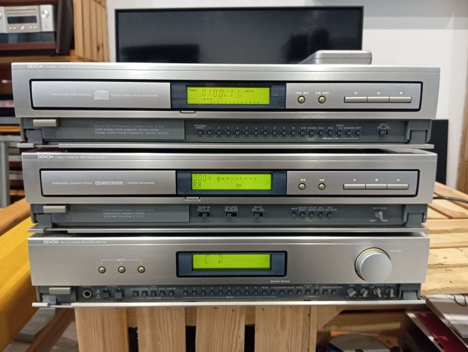 Wieża Denon DCD-210 + DR-210 - DRA-210 + pilot RC-130 + głośniki
